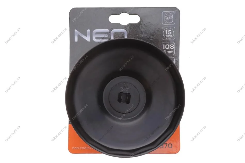 Сменная головка масляного фильтра 108 мм, 15 угол. (NEO) Neo 11-370 (фото 1)