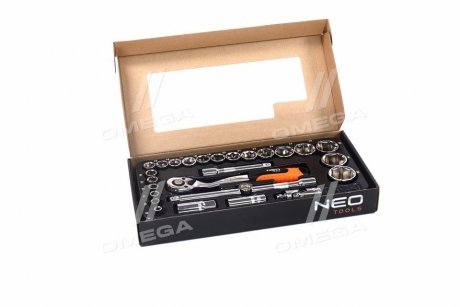 Комплект сменных головок 1/2", 27 шт., вставка Neo 84-238