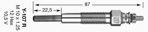 Свеча накаливания 10,5V, 86мм NGK 1229 (фото 1)