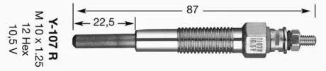 Свічка розжарювання 10,5V, 86мм NGK 1229