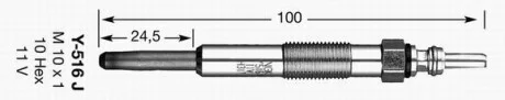 Свічка розжарювання 11V, 99мм NGK 6416