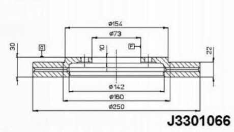 Тормозной диск NIPPARTS J3301066