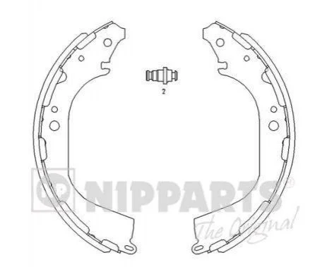 Тормозные колодки задние барабанные NIPPARTS J3501045 (фото 1)