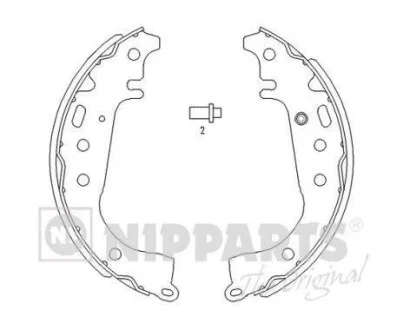 Тормозные колодки задние барабанные NIPPARTS J3502071