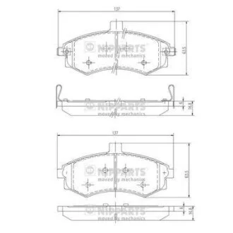 Гальмівні колодки передні дискові NIPPARTS J3600535