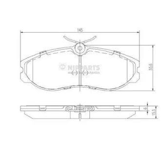 Тормозные колодки дисковые NIPPARTS J3601056