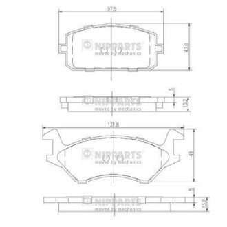 Гальмівні колодки NIPPARTS J3602041