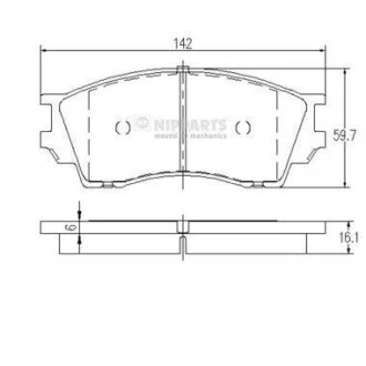 Гальмівні колодки передні дискові NIPPARTS J3603040