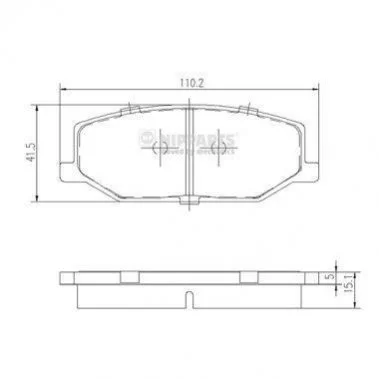 Тормозные колодки дисковые NIPPARTS J3608003 (фото 1)