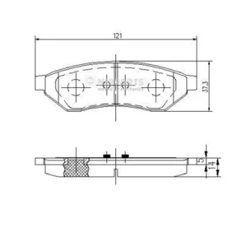 Гальмівні колодки задні дискові NIPPARTS J3610902