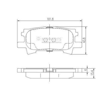 Тормозные колодки NIPPARTS J3612031