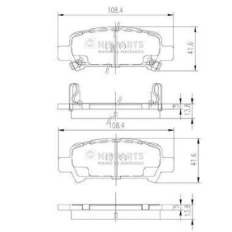 Тормозные колодки NIPPARTS J3617002