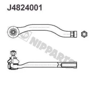 Рульовий наконечник передній міст зліва NIPPARTS J4824001
