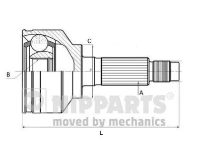 ШРУС зовнішній NIPPARTS N2824146