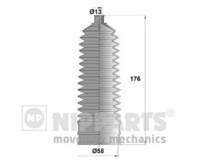 Пильовик рульової рейки. NIPPARTS N2844028