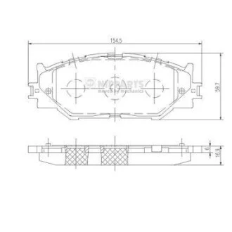 Гальмівні колодки передні дискові NIPPARTS N3602128