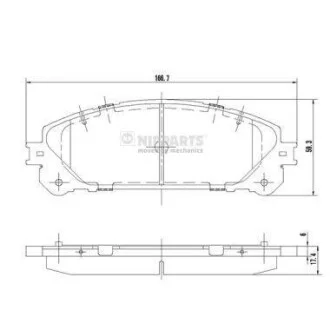 Тормозные колодки передние дисковые NIPPARTS N3602139