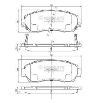 Тормозные колодки NIPPARTS N3604073