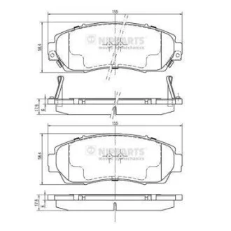 Гальмівні колодки передні дискові NIPPARTS N3604073