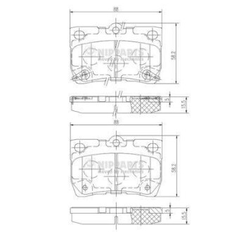 Тормозные колодки NIPPARTS N3612041