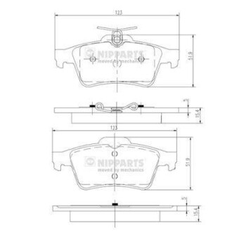 Тормозные колодки NIPPARTS N3613022