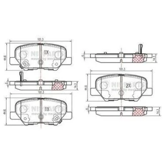 Тормозные колодки задние дисковые NIPPARTS N3615017