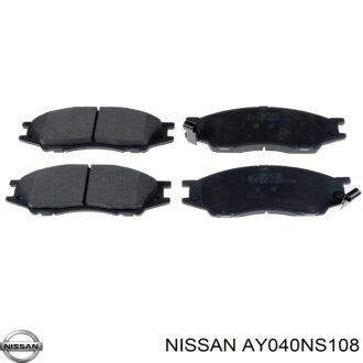 Колодки гальмівні дискові, комплект NISSAN AY040NS108
