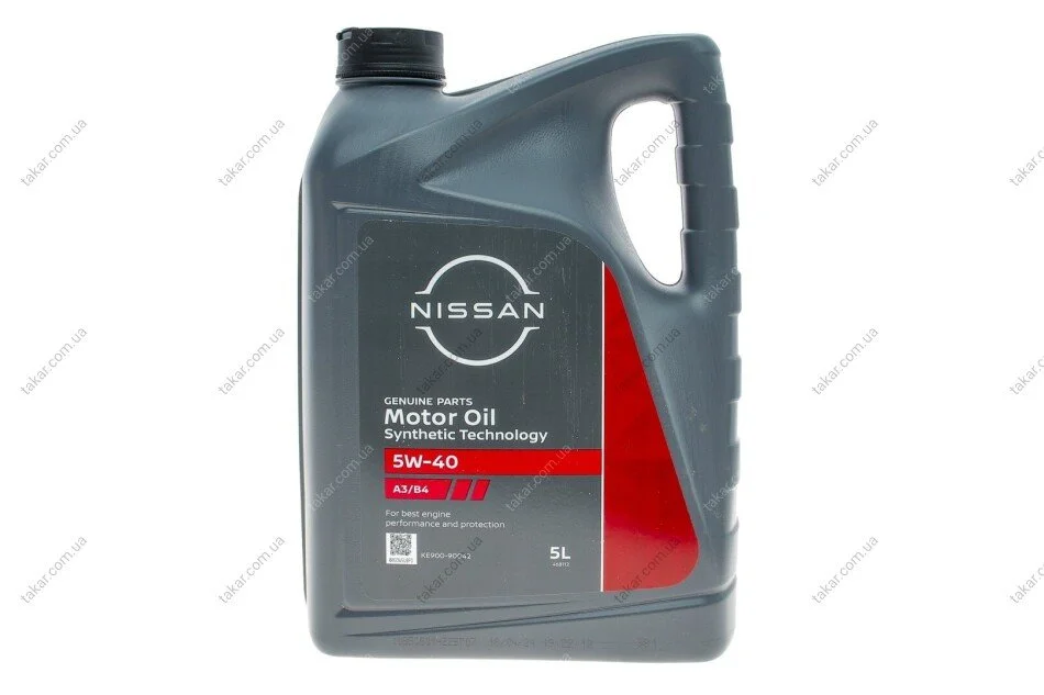Моторна олива 5 л 5W40 Бензиновий, Дизельний Синтетична NISSAN KE90090042 (фото 1)