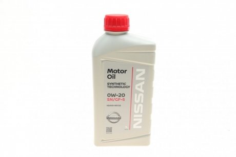 Моторна олива 1 л 0W20 Бензиновий Синтетична NISSAN КЕ90090133 (фото 1)