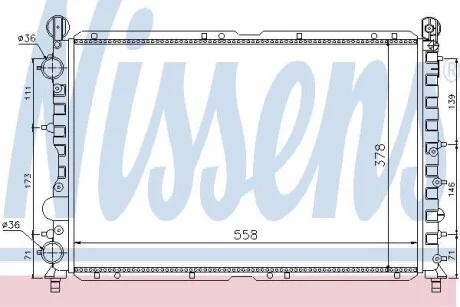 Радиатор охлаждения NISSENS 60057