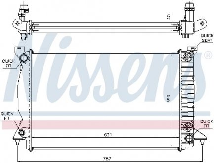 Радиатор охлаждения NISSENS 60314A (фото 1)