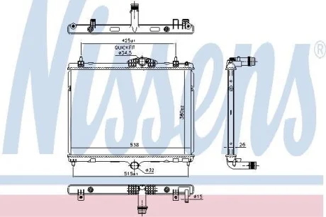 Радіатор охолоджування NISSENS 606055