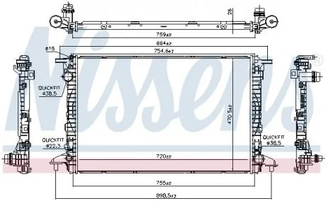 Радіатор охолодження NISSENS 606462