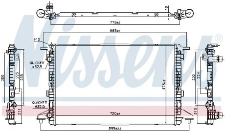 Радиатор охлаждения NISSENS 606463