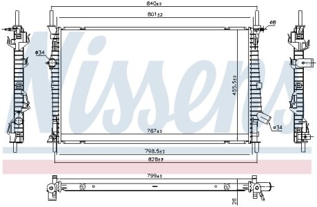 Радиатор охлаждения NISSENS 606537