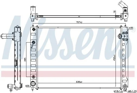 Радіатор охолоджування NISSENS 606542