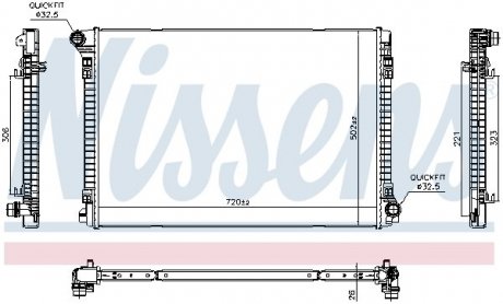 Радиатор охлаждения First Fit NISSENS 606704