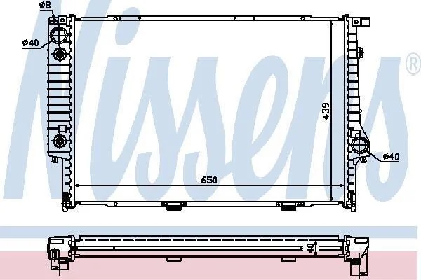 Радіатор охолодження BMW (вир-во Nissens) NISSENS 60748A (фото 1)