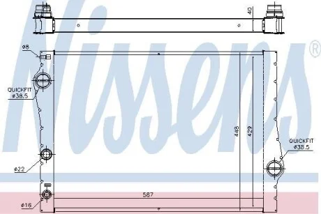 Радіатор охолодження NISSENS 60823