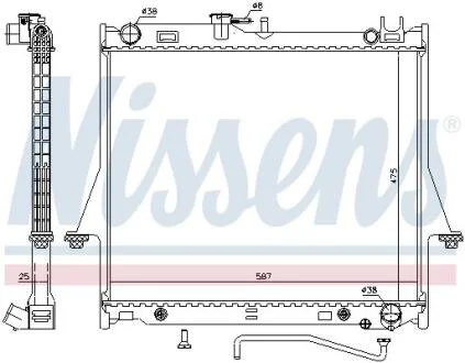 Радіатор охолоджування NISSENS 60854