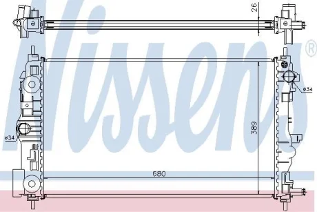 Радіатор охолоджування NISSENS 61676