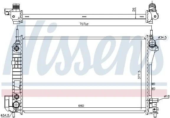 Радiатор NISSENS 630703 (фото 1)