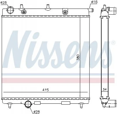 Радиатор NISSENS 63505 (фото 1)