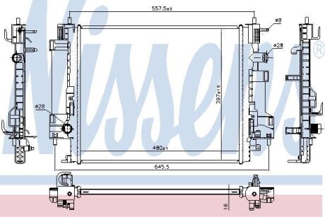 Радiатор NISSENS 637662