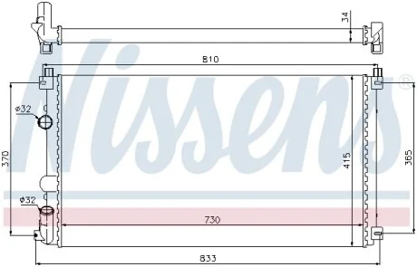 Радіатор охолоджування NISSENS 63819