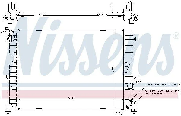 Радіатор охолодження двигуна First Fit NISSENS 64312A (фото 1)