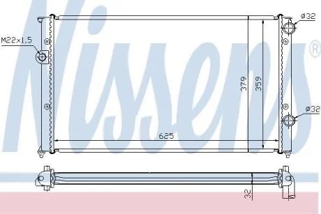 Радіатор охолодження VW (вир-во Nissens) NISSENS 65243
