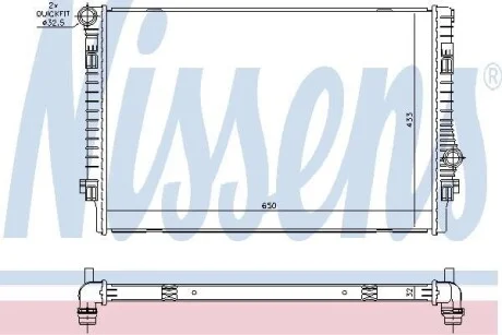 Радіатор охолодження двигуна AUDI A 3/S 3/ SKODA OCTAVIA III (5E) (13-) (вир-во Nissens) NISSENS 65302