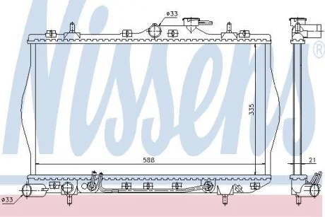 Радиатор охлаждения NISSENS 670011