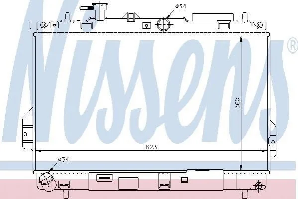 Радіатор охолодження HYUNDAI MATRIX (FC) (01-) MT (вир-во Nissens) NISSENS 67481 (фото 1)